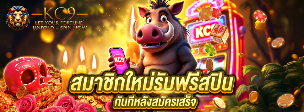 สมาชิกใหม่รับฟรีสปิน